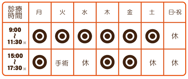 いわみ眼科クリニック診療時間